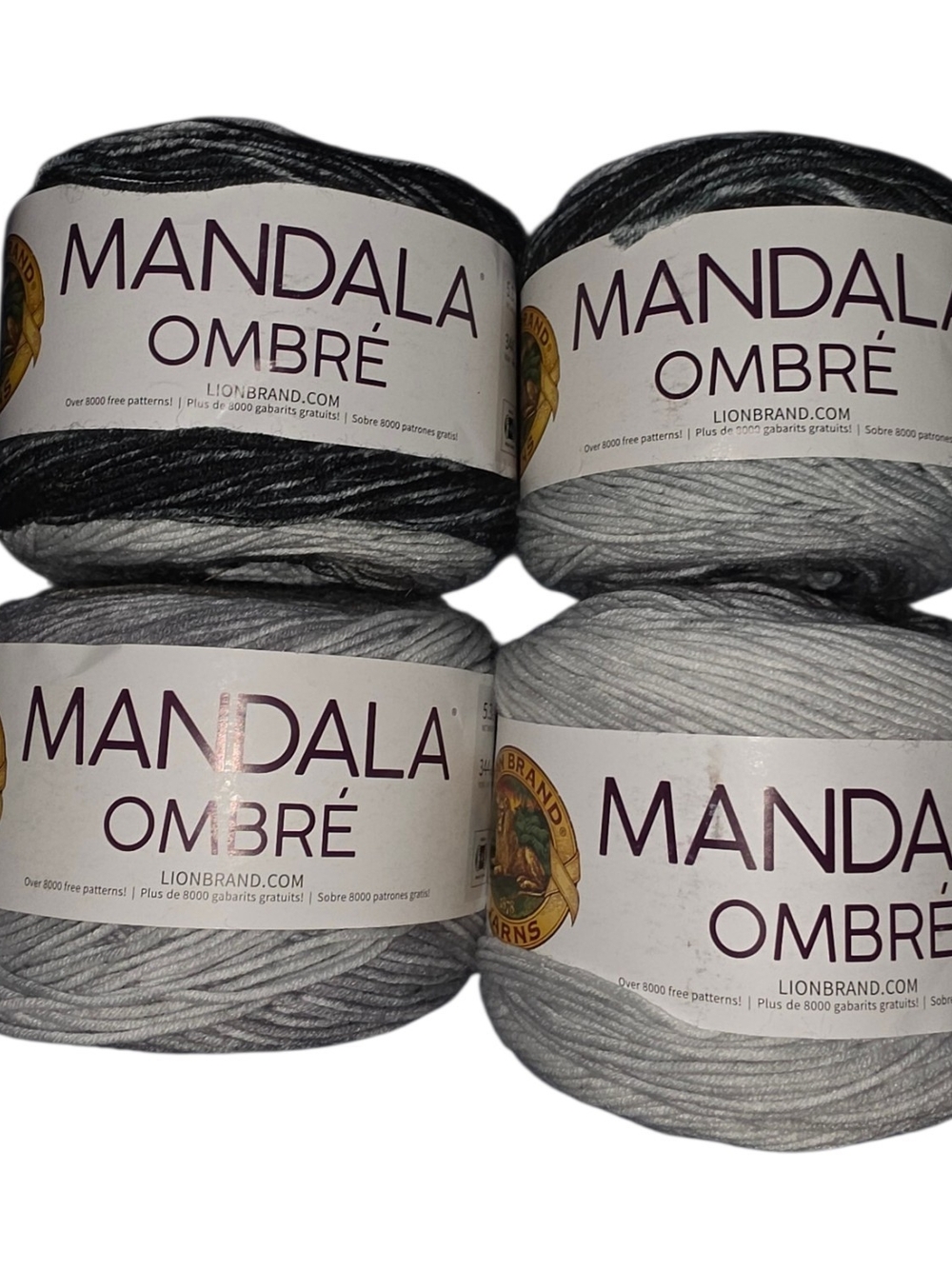 Lion Brand Mandala Ombré Yarn – Cool #201 – Lot of 4